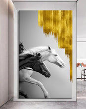 Load image into Gallery viewer, Stretched canvas wall art print – Canvas Wall Art Painting Horses HR279 – Small – 20x30 in (50x75 cm) – Iloski Art LLC