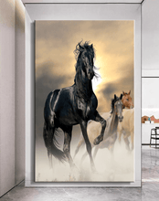 Load image into Gallery viewer, Stretched canvas wall art print – Canvas Wall Art Painting Horses HR281 – Small – 20x30 in (50x75 cm) – Iloski Art LLC