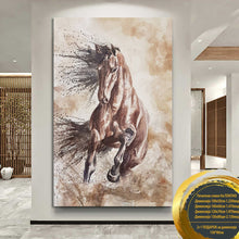 Load image into Gallery viewer, Stretched canvas wall art print – Canvas Wall Art Painting Horses HR289 – Small – 20x30 in (50x75 cm) – Iloski Art LLC