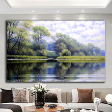 Load image into Gallery viewer, Canvas printed painting, not framed, rolled in tube, subject nature, preries, mountains.