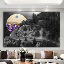 Load image into Gallery viewer, Canvas printed painting, not framed, rolled in tube, subject nature, preries, mountains.