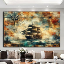 Load image into Gallery viewer, Canvas printed painting, not framed, rolled in tube, subject nature, preries, mountains.