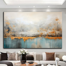 Load image into Gallery viewer, Canvas printed painting, not framed, rolled in tube, subject nature, preries, mountains.