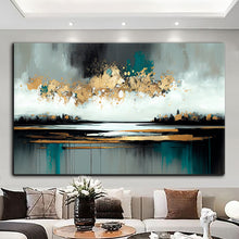 Load image into Gallery viewer, Canvas printed painting, not framed, rolled in tube, subject nature, preries, mountains.