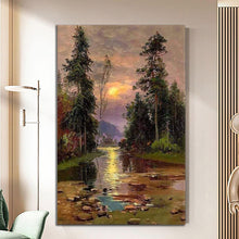 Load image into Gallery viewer, Stretched canvas wall art print – Canvas Wall Art Painting Mountains and Prairies MP158 – Small – 20x30 in (50x75 cm) – Iloski Art LLC