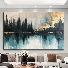 Load image into Gallery viewer, Canvas printed painting, not framed, rolled in tube, subject nature, preries, mountains.