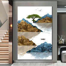Load image into Gallery viewer, Stretched canvas wall art print – Canvas Wall Art Painting Mountains and Prairies MP183 – Small – 20x30 in (50x75 cm) – Iloski Art LLC
