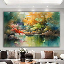 Load image into Gallery viewer, Canvas printed painting, not framed, rolled in tube, subject nature, preries, mountains.