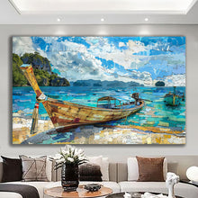 Load image into Gallery viewer, Canvas printed painting, not framed, rolled in tube, subject nature, preries, mountains.