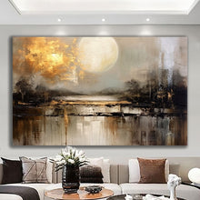 Load image into Gallery viewer, Canvas printed painting, not framed, rolled in tube, subject nature, preries, mountains.