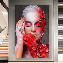 Load image into Gallery viewer, Stretched canvas wall art print – Canvas Wall Art Mystic Woman Painting MYSTW0053 – Small – 20x30 in (50x75 cm) – Iloski Art LLC