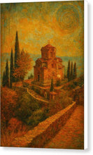 Load image into Gallery viewer, Ohrid Kaneo Church at Sunset - Canvas Print