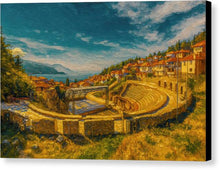 Load image into Gallery viewer, Ohrid Scenic Ancient Amphitheater Landscape - Canvas Print