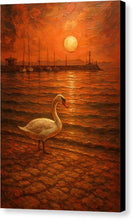 Load image into Gallery viewer, Orid Swan by Sunset Harbor - Canvas Print