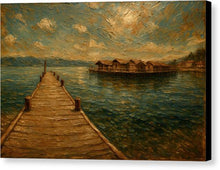 Load image into Gallery viewer, Peaceful Ohrid Lakeside Pier - Canvas Print
