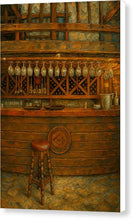 Load image into Gallery viewer, Rustic Bar Interior with Glassware Monastery Winery Ohrid - Canvas Print