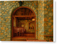 Load image into Gallery viewer, Rustic Stone Dining Room Monastery Winery - Canvas Print