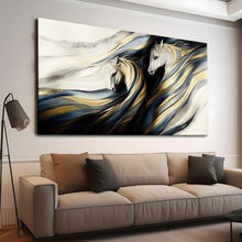 Load image into Gallery viewer, Canvas printed painting, not framed, rolled in tube, subject animal, horsses.