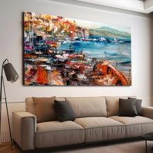 Load image into Gallery viewer, Canvas printed painting, not framed, rolled in tube, subject nature, preries, mountains.