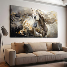 Load image into Gallery viewer, Canvas printed painting, not framed, rolled in tube, subject animal, horsses.