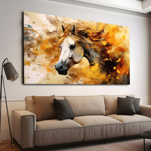 Load image into Gallery viewer, Canvas printed painting, not framed, rolled in tube, subject animal, horsses.
