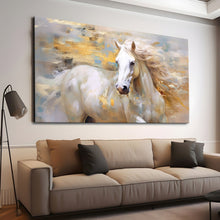 Load image into Gallery viewer, Stretched canvas wall art print – Canvas Wall Art Painting Horses HR327 – Small – 30x20 in (75x50 cm) – Iloski Art LLC