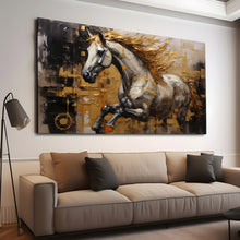 Load image into Gallery viewer, Canvas printed painting, not framed, rolled in tube, subject animal, horsses.