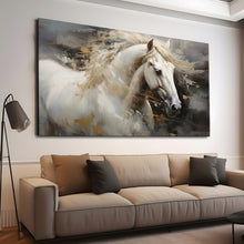 Load image into Gallery viewer, Canvas printed painting, not framed, rolled in tube, subject animal, horsses.