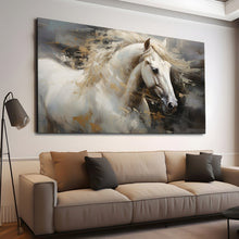 Load image into Gallery viewer, Stretched canvas wall art print – Canvas Wall Art Painting Horses HR329 – Small – 30x20 in (75x50 cm) – Iloski Art LLC