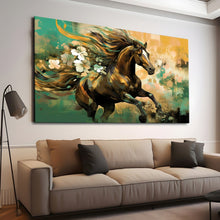 Load image into Gallery viewer, Stretched canvas wall art print – Canvas Wall Art Painting Horses HR330 – Small – 30x20 in (75x50 cm) – Iloski Art LLC