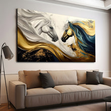 Load image into Gallery viewer, Canvas printed painting, not framed, rolled in tube, subject animal, horsses.