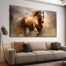 Load image into Gallery viewer, Stretched canvas wall art print – Canvas Wall Art Painting Horses HR337 – Small – 30x20 in (75x50 cm) – Iloski Art LLC
