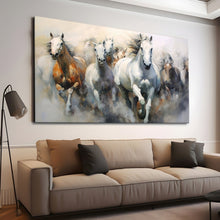 Load image into Gallery viewer, Stretched canvas wall art print – Canvas Wall Art Painting Horses HR339 – Small – 30x20 in (75x50 cm) – Iloski Art LLC