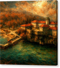 Load image into Gallery viewer, Serene Cliffside Monastery St. Naum Ohridski - Canvas Print