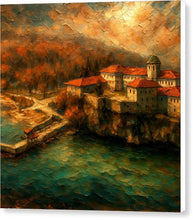 Load image into Gallery viewer, Serene Cliffside Monastery St. Naum Ohridski - Canvas Print