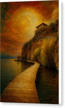 Load image into Gallery viewer, Serene Lakeside Path at Sunset Ohrid - Canvas Print