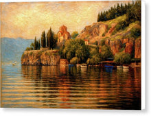 Load image into Gallery viewer, Serene Lakeside Vista Ohrid - Canvas Print
