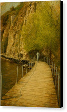 Load image into Gallery viewer, Solitary Walk Along the Cliffside Ohrid - Canvas Print