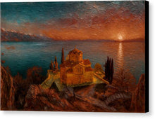 Load image into Gallery viewer, Sunset Over Lake Church St. Jovan Kaneo - Canvas Print