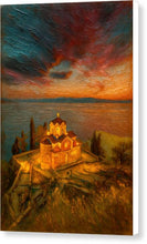Load image into Gallery viewer, Sunset Over Lakeside Church Night St. Jovan Kaneo - Canvas Print