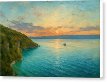 Load image into Gallery viewer, Sunset Over Serene Ohrid Lake - Canvas Print