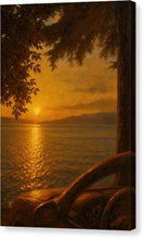 Load image into Gallery viewer, Trpeica Golden Sunset Over Ohrid Lake - Canvas Print