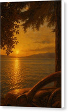 Load image into Gallery viewer, Trpeica Golden Sunset Over Ohrid Lake - Canvas Print