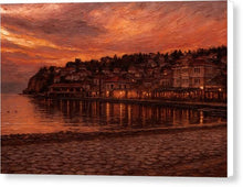 Load image into Gallery viewer, Sunset Over Ohrid old Town 1 - Canvas Print
