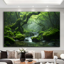 Load image into Gallery viewer, Canvas printed painting, not framed, rolled in tube, subject nature, preries, mountains.
