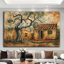 Load image into Gallery viewer, Canvas printed painting, not framed, rolled in tube, subject nature, preries, mountains.

