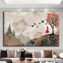 Load image into Gallery viewer, Canvas printed painting, not framed, rolled in tube, subject nature, preries, mountains.
