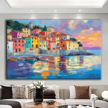 Load image into Gallery viewer, Canvas printed painting, not framed, rolled in tube, subject nature, preries, mountains.
