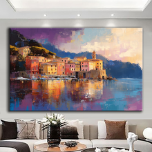 Load image into Gallery viewer, Canvas printed painting, not framed, rolled in tube, subject nature, preries, mountains.
