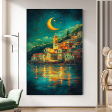 Load image into Gallery viewer, Canvas printed painting, not framed, rolled in tube, subject nature, preries, mountains.
